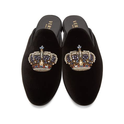 versace black crown open loafers|Versace loafers for women.